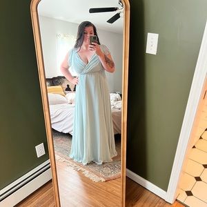 David’s Bridal Bridesmaid Dress in Sage